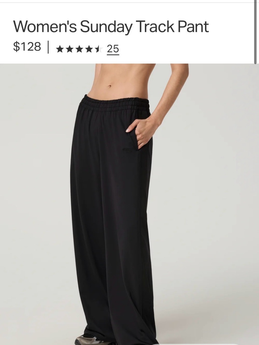 NWT Vuori Women's Sunday Track Pant - Black XS